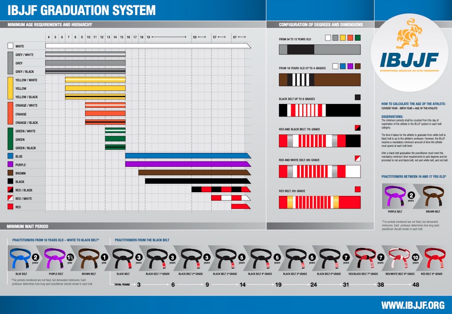 poster graduation system IBJJF